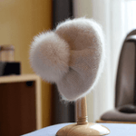 2 Way Knitted beret hat with Removable Pom Pom - Mspineapplecrafts