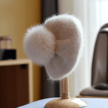 Load image into Gallery viewer, 2 Way Knitted beret hat with Removable Pom Pom