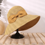 Straw Hat with Bow Tie.