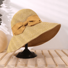 Load image into Gallery viewer, Straw Hat with Bow Tie.