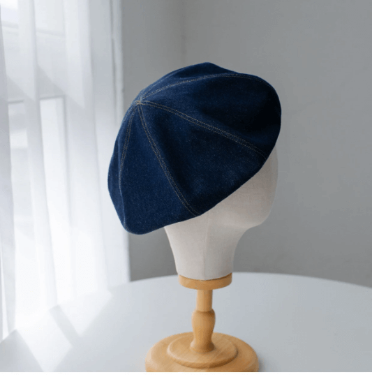 Oversize Denim Beret for Women.
