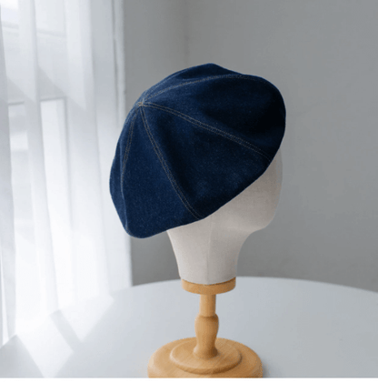 Oversize Denim Beret for Women.