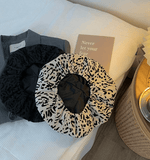 Oversize Beret Hat for Women/ French Style Vintage/ Painter Beret/ Animal Pattern Beret.