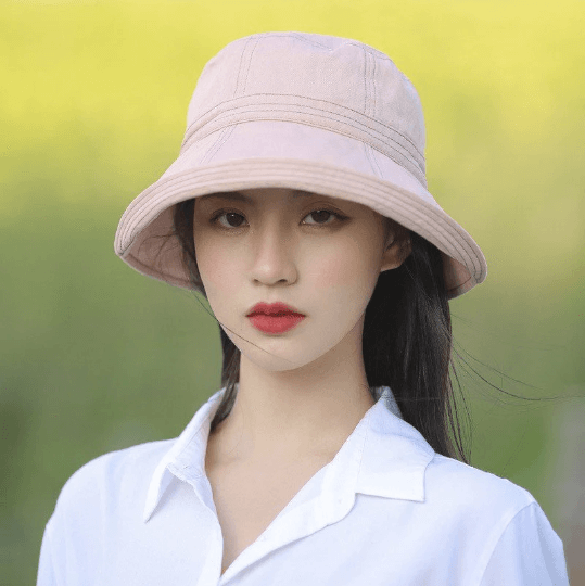 Wide Brim Bucket Hat.