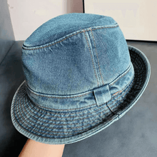 Load image into Gallery viewer, Denim Panama Hat.