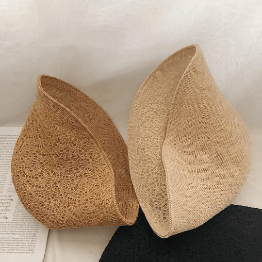 Reversible  Linen Foldable Bucket Hat.