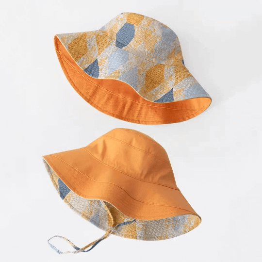 Reversible Wide Brim Summer Bucket Hat for Women.