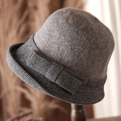 Wool Cloche Hat, Winter Hat for Women, Wool Bucket Hat for Women, Fall/Winter Hat for Girl, Elegant Hat for Women, Gift for her.