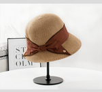 Straw Hat with Bow Tie for Women.