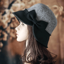 Load image into Gallery viewer, Women Wool Cloche Hat.