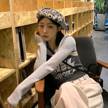 Load image into Gallery viewer, Oversize Beret Hat for Women/ French Style Vintage/ Painter Beret/ Animal Pattern Beret.