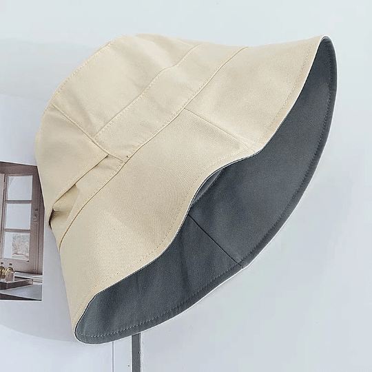 Reversible Two Way Pony Tail Bucket Hat.