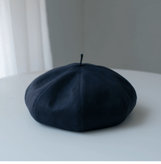 Oversized Spring Summer Unisex Linen Beret.