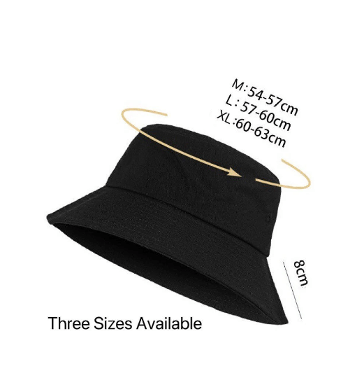 Oversized Unisex Large Bucket Hat with Sweatband.