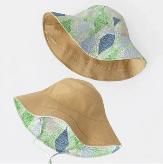 Reversible Wide Brim Summer Bucket Hat for Women.