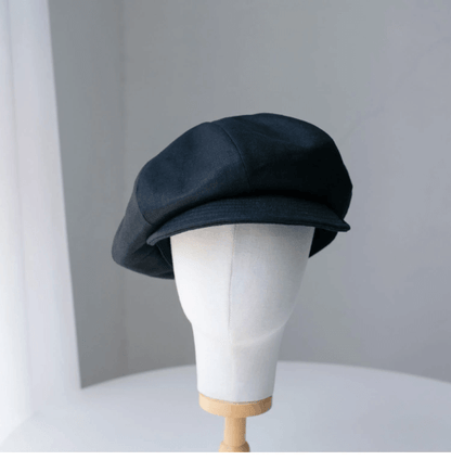 Oversized Linen Newsboy Hat.
