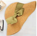 Straw Hat with Bow Tie.