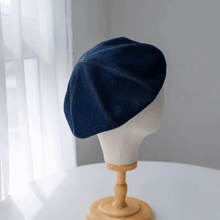 Load image into Gallery viewer, Oversize Denim Beret for Women.