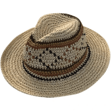 Load image into Gallery viewer, Fedora Panama Straw Hat for Women Men.