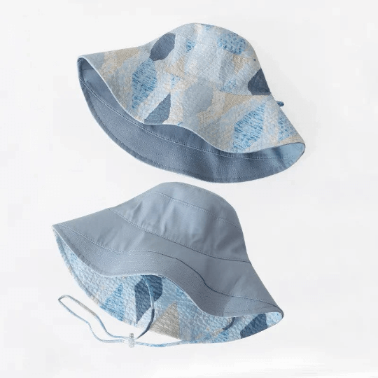 Reversible Wide Brim Summer Bucket Hat for Women.