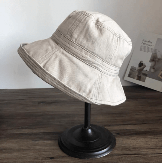 Wide Brim Bucket Hat.