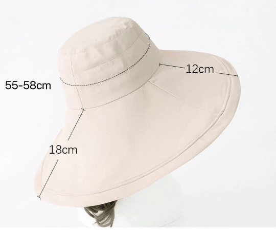 Extra Wide Brim Foldable Bucket Hat.