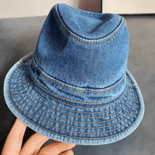 Load image into Gallery viewer, Denim Panama Hat.
