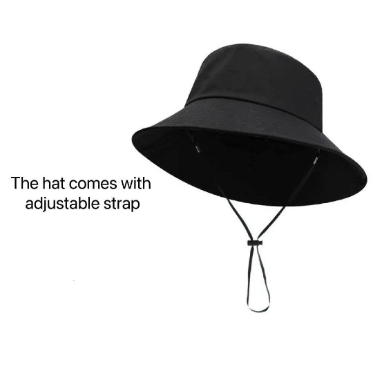 Oversized Unisex Large Bucket Hat with Sweatband.