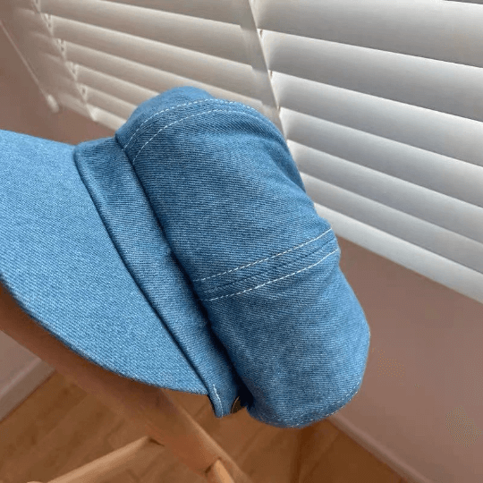Denim Newsboy Cap for Women.