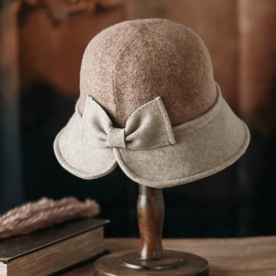 Wool Cloche Hat Winter Hat for Women Elegant Winter Hat for