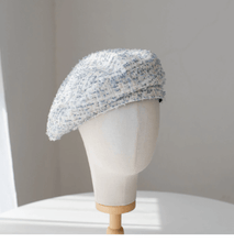 Load image into Gallery viewer, Handmade Tweed Fabric Beret for Women.