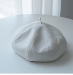 Oversized Spring Summer Unisex Linen Beret.