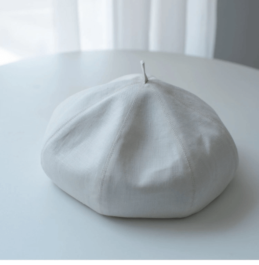 Oversized Spring Summer Unisex Linen Beret.
