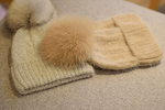 2 Way Knitted Beanie hat with Removable Pom Pom - Mspineapplecrafts