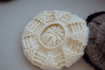 2 Way Knitted Beret hat with Removable Pom Pom - Mspineapplecrafts