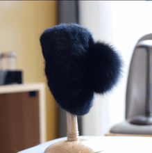 Load image into Gallery viewer, 2 Way Knitted beret hat with Removable Pom Pom