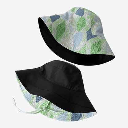 Reversible Wide Brim Summer Bucket Hat for Women.
