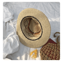 Load image into Gallery viewer, Fedora Panama Straw Hat for Women Men.