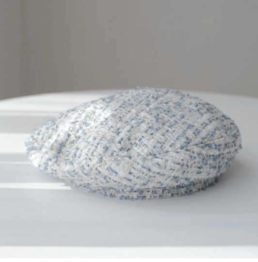 Handmade Tweed Fabric Beret for Women.