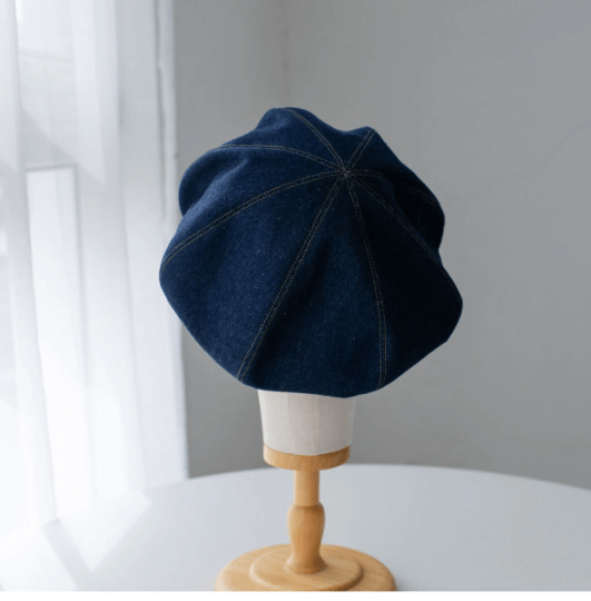 Oversize Denim Beret for Women.