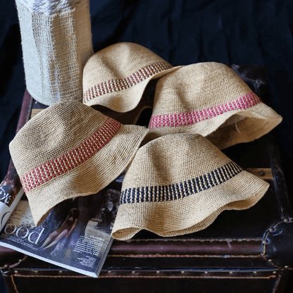 Raffia Straw Panama Hat.