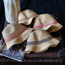 Load image into Gallery viewer, Raffia Straw Panama Hat.