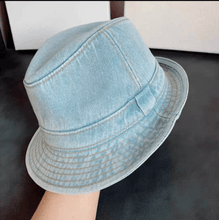 Load image into Gallery viewer, Denim Panama Hat.