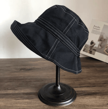Wide Brim Bucket Hat.