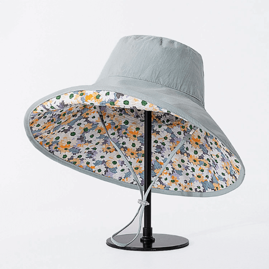 Reversible Wide Brim Bucket Hat.