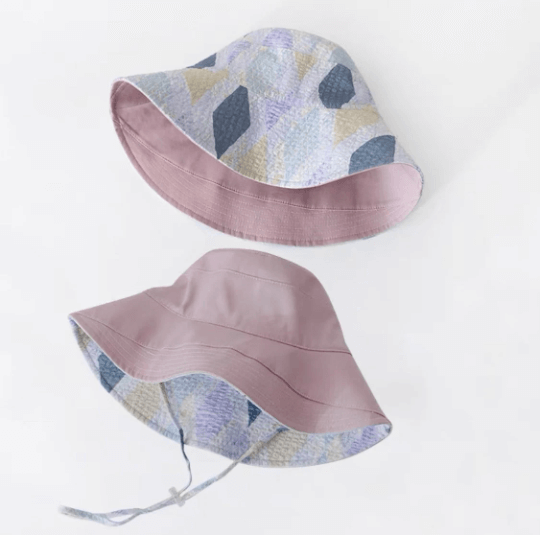 Reversible Wide Brim Summer Bucket Hat for Women.