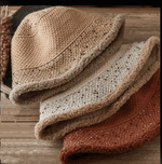 Knitted Bucket Hat for Women with Fleece.