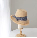 Raffia Straw Panama Hat.