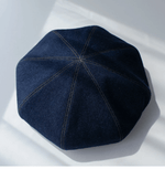 Oversize Denim Beret for Women.