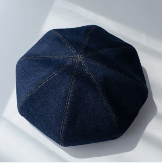 Oversize Denim Beret for Women.